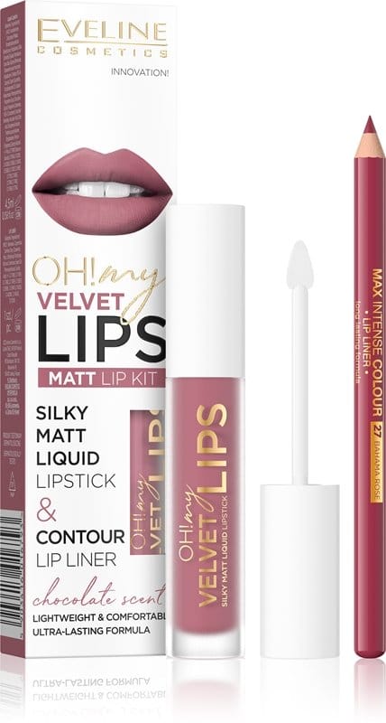 Eveline Cosmetics Oh! My Velvet Lips KIT 13 BROWNIE BISCOTTI