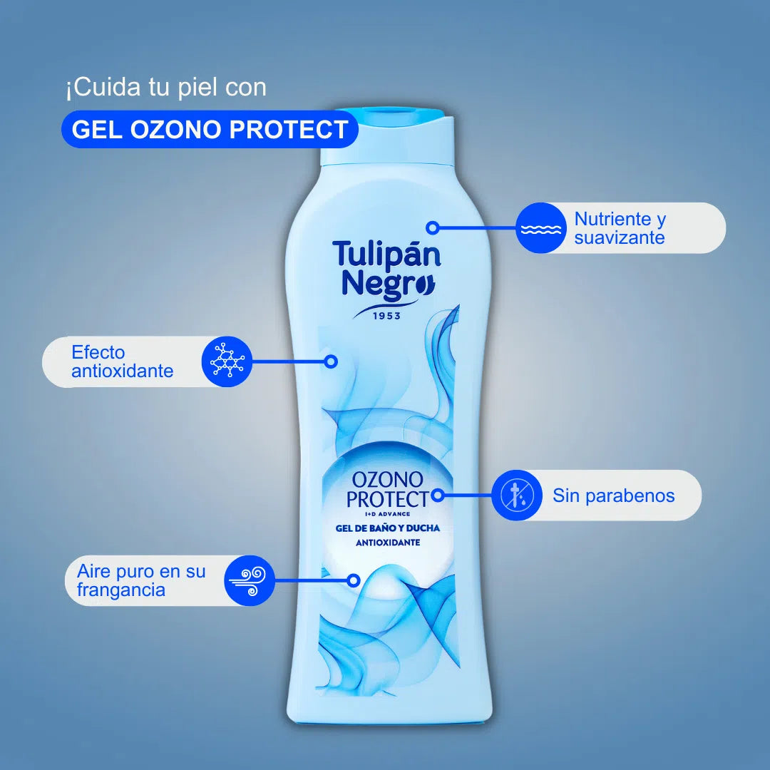 Gelul de duș Tulipán Negro Ozono Protect 650 ml
