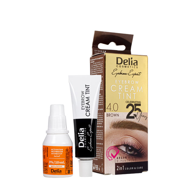 DELIA HENNA/CREMA KIT PROFESIONAL pentru sprâncene Maro 4.0( 25 Celebration)