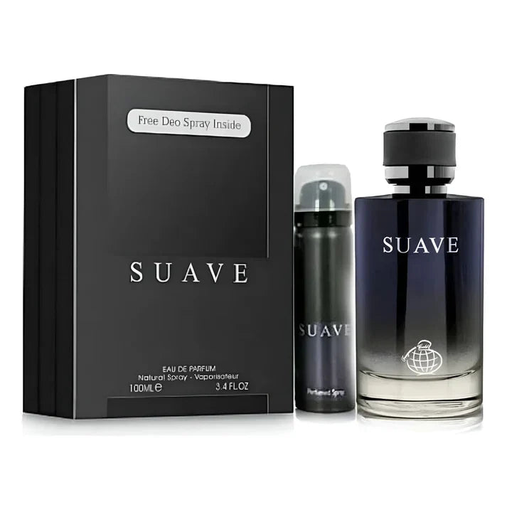 Set cadou Fragrance World Suave Eau de Parfum 100 ml + Deodorant Barbati 50 ml