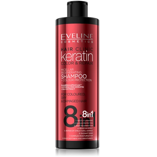 Sampon Keratin Colour Protection 8in1, 400ml, Eveline Cosmetics