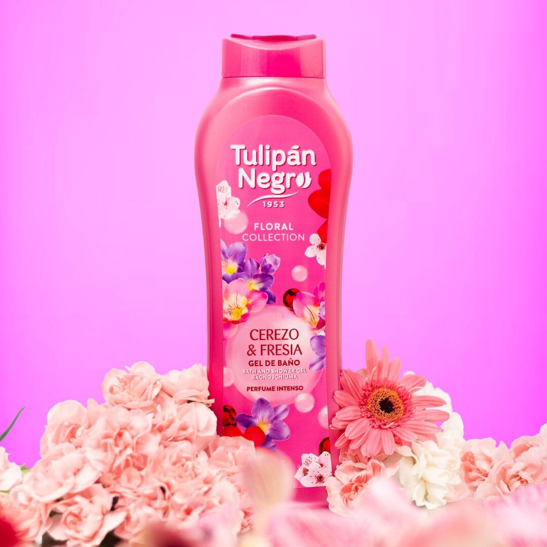 Gel de Baño Tulipán Negro Cerezo &amp; Fresia 650 ml