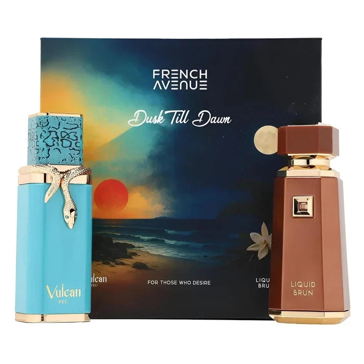 Set cadou French Avenue Dusk Till Dawn Eau de Parfum Unisex 2 x 100 ml