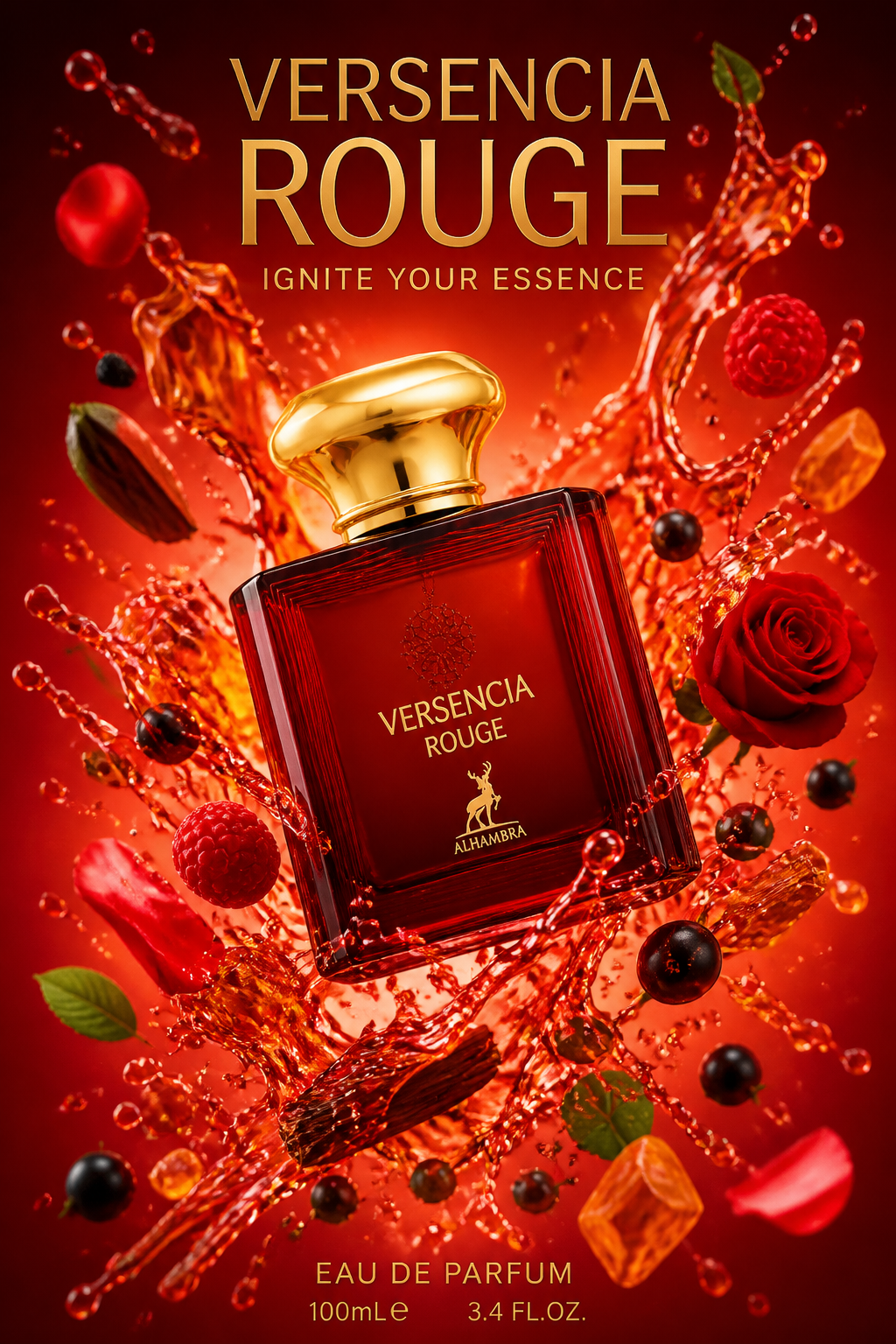 Maison Alhambra Versencia Rouge Eau de Parfum pentru Bărbați 100 ml