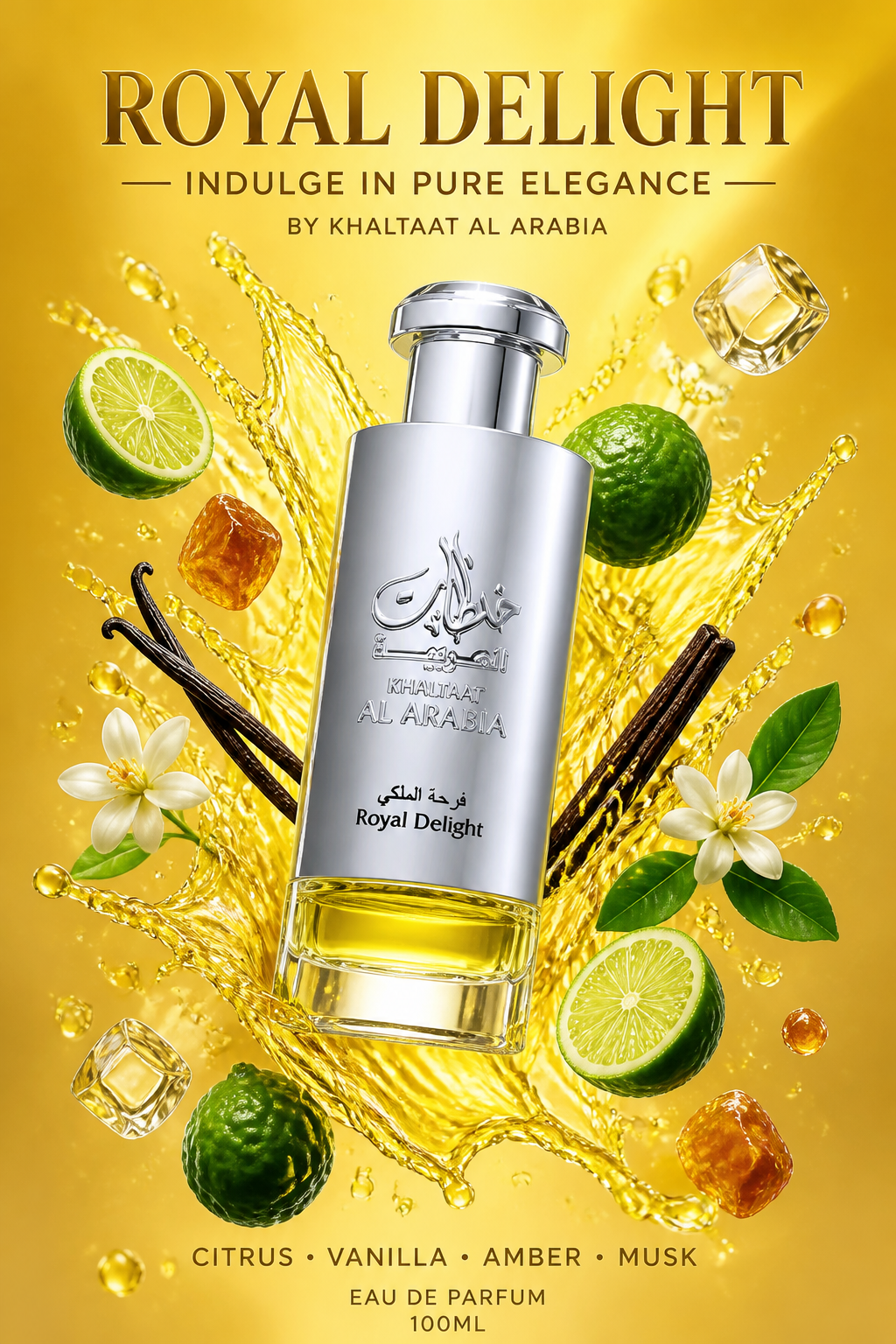 Lattafa Khaltaat Al Arabia Silver Royal Delight Eau de Parfum pentru Bărbați 100 ml