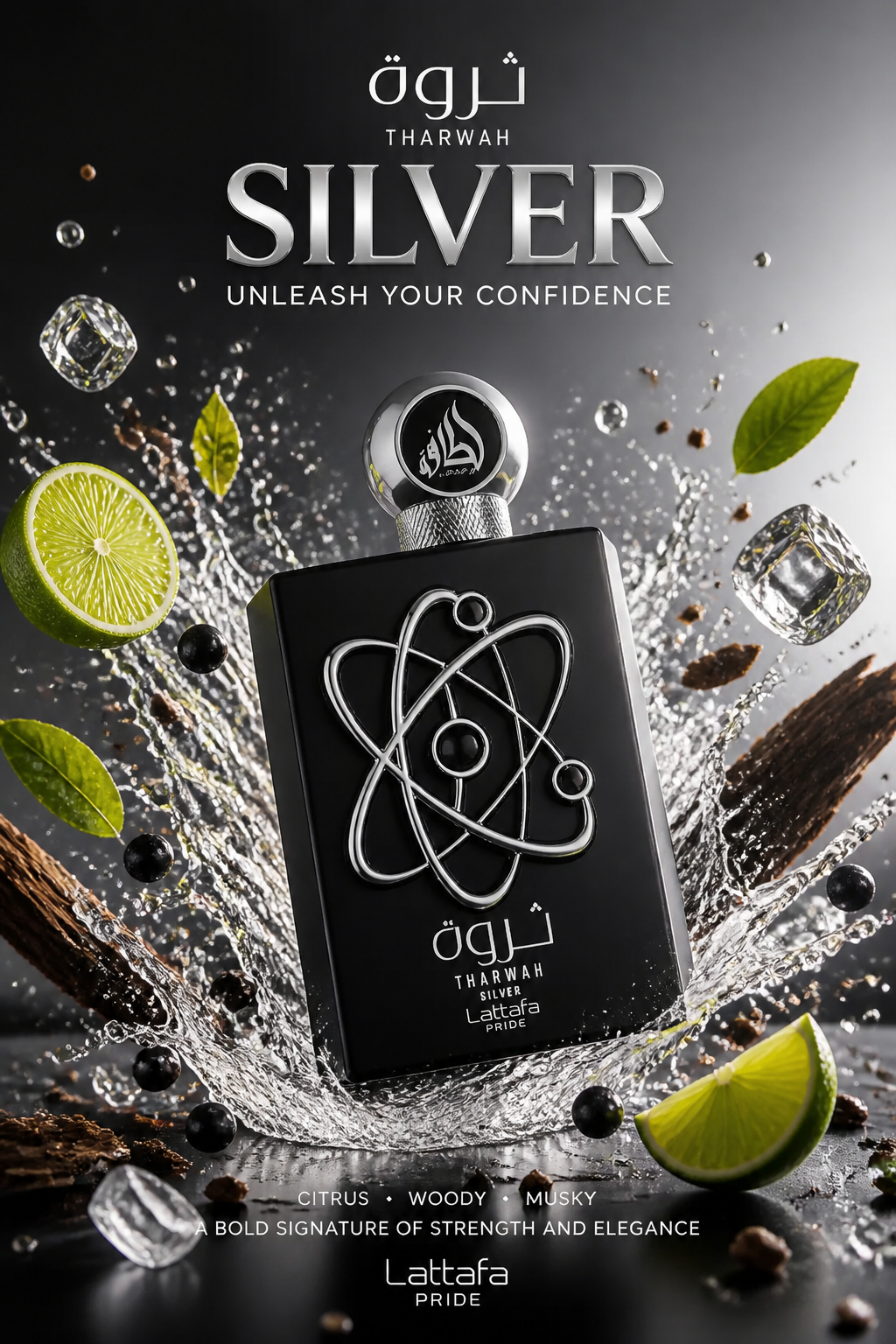 Lattafa Pride Tharwah Silver Eau de Parfum pentru Bărbați 100 ml