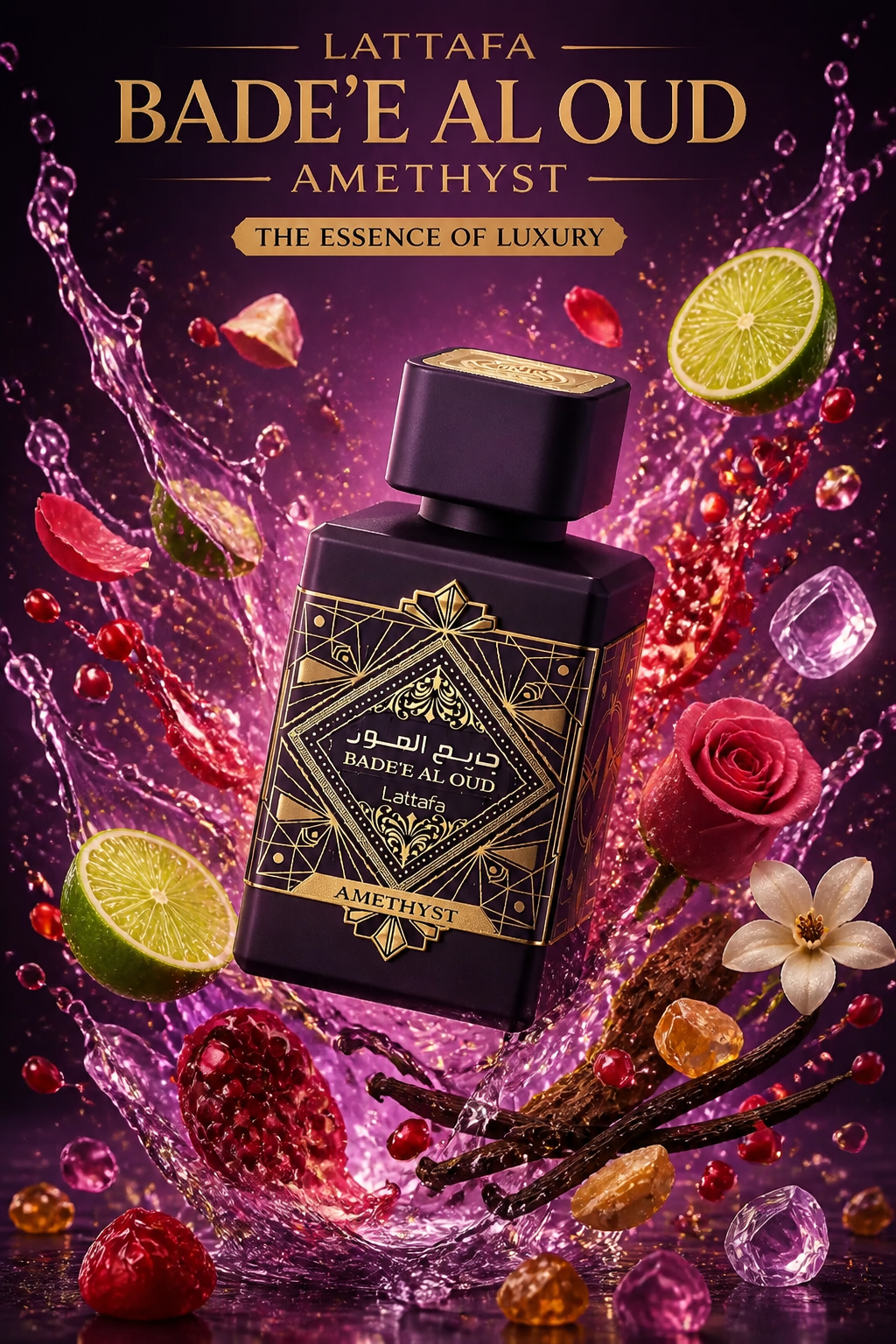 Lattafa Bade'e Al Oud Amethyst Eau de Parfum Unisex 100 ml