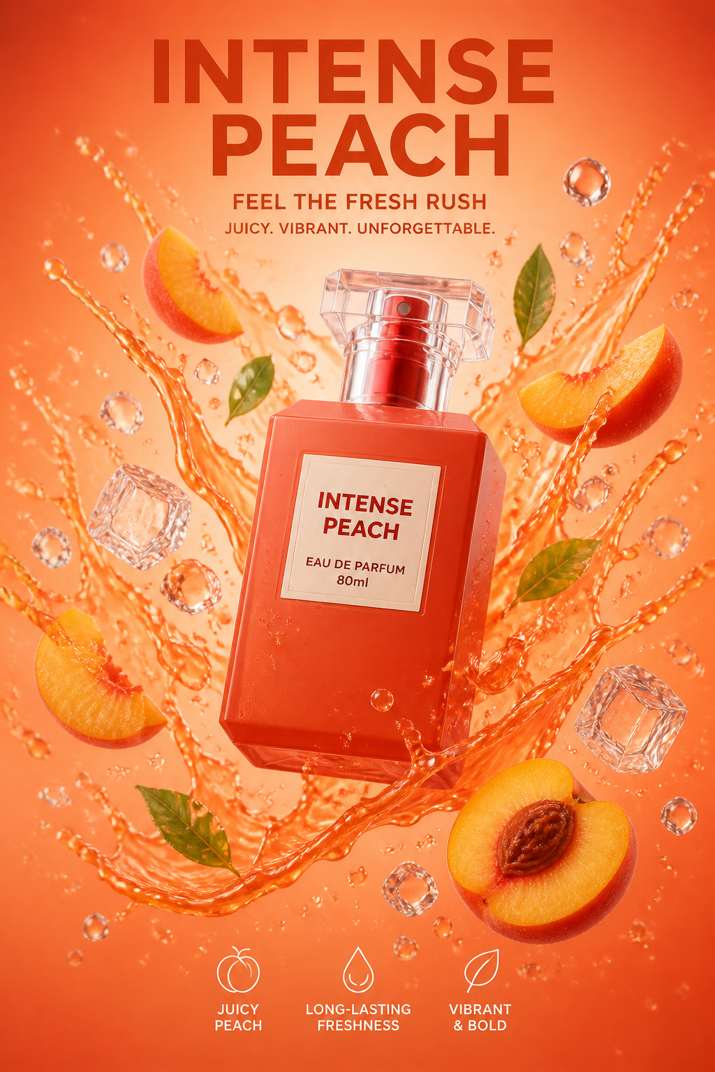 Fragrance World Intense Peach Eau de Parfum Unisex 80 ml