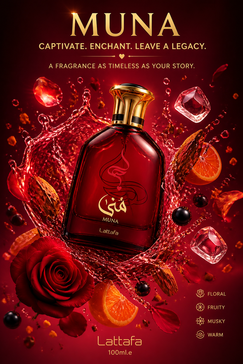 Lattafa Muna Eau de Parfum pentru Femei 100 ml