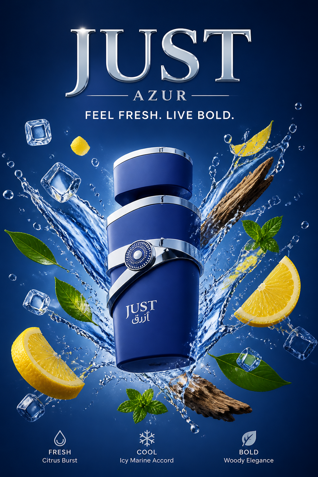 Fragrance World Just Azraq Eau de Parfum pentru Bărbați 100 ml