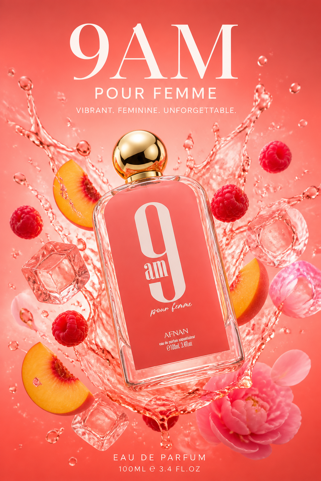 Afnan 9 AM Pour Femme Eau de Parfum pentru Femei 100 ml
