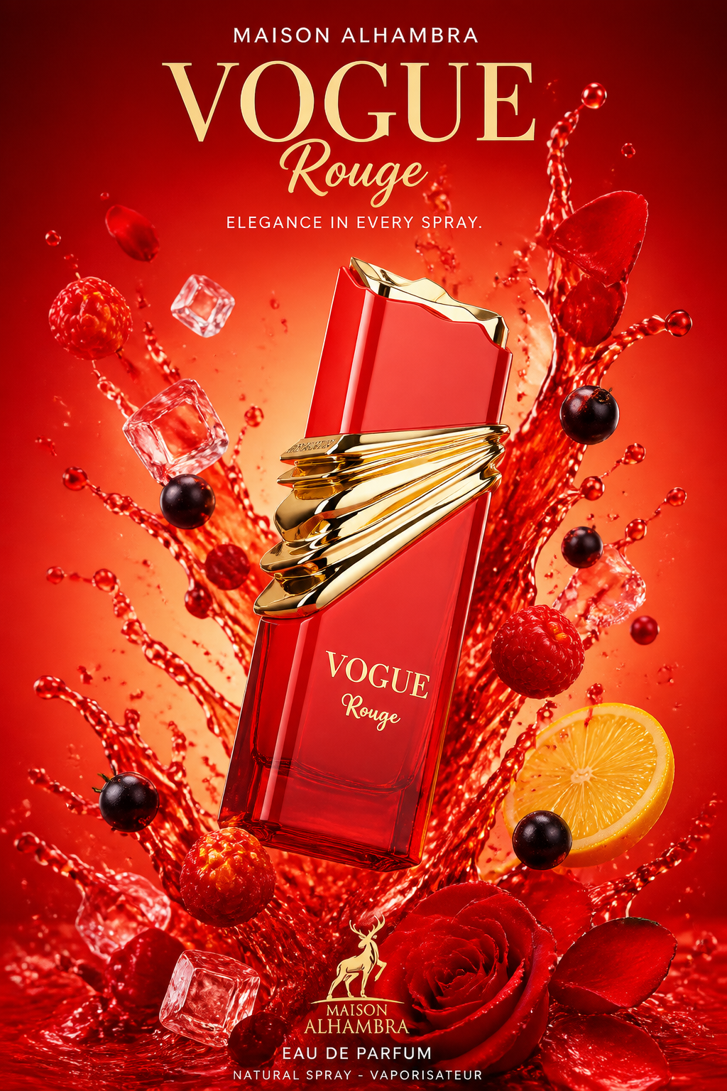 Maison Alhambra Vogue Rouge Eau de Parfum pentru Femei 100 ml