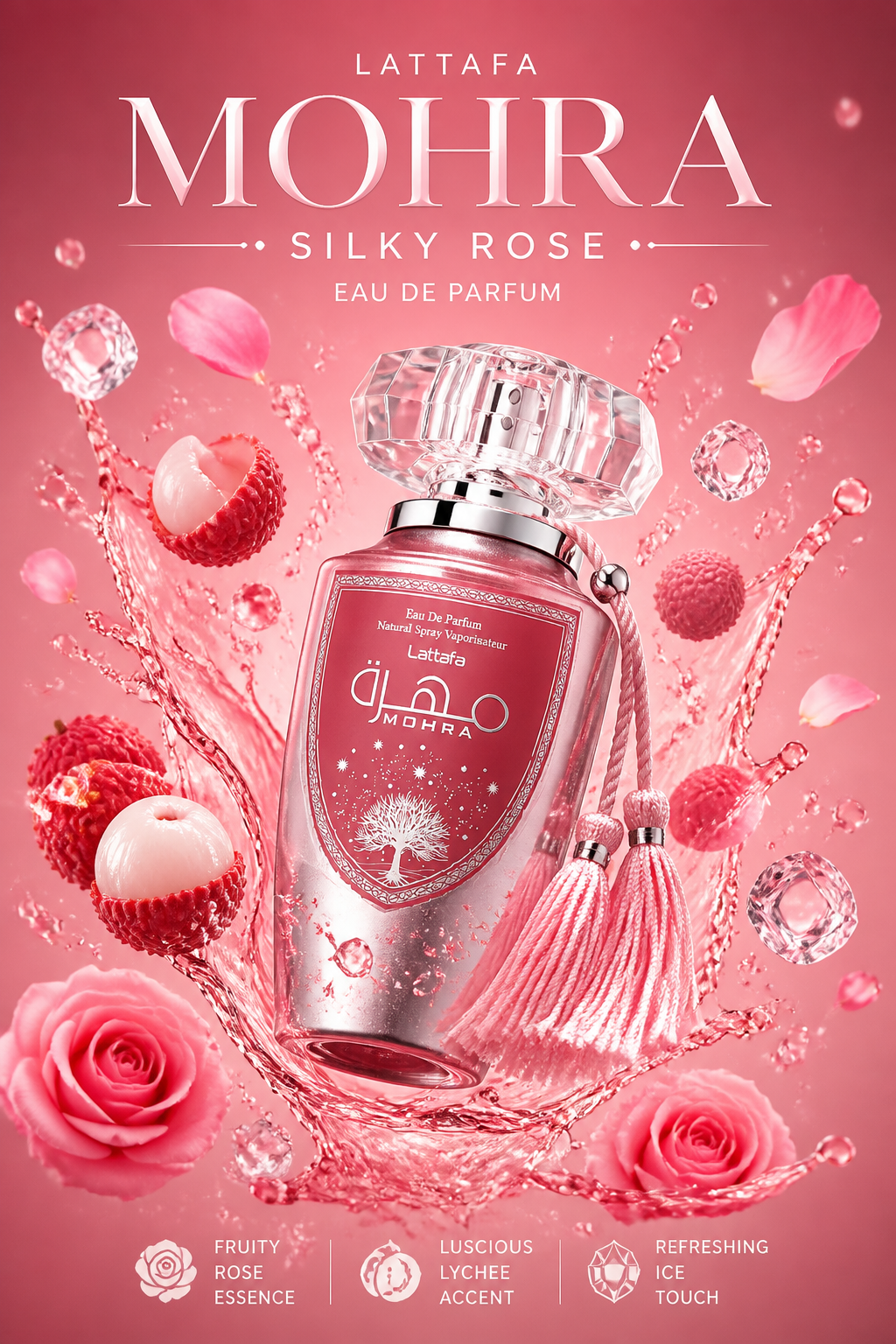 Lattafa Mohra Silky Rose Eau de Parfum pentru Femei 100 ml