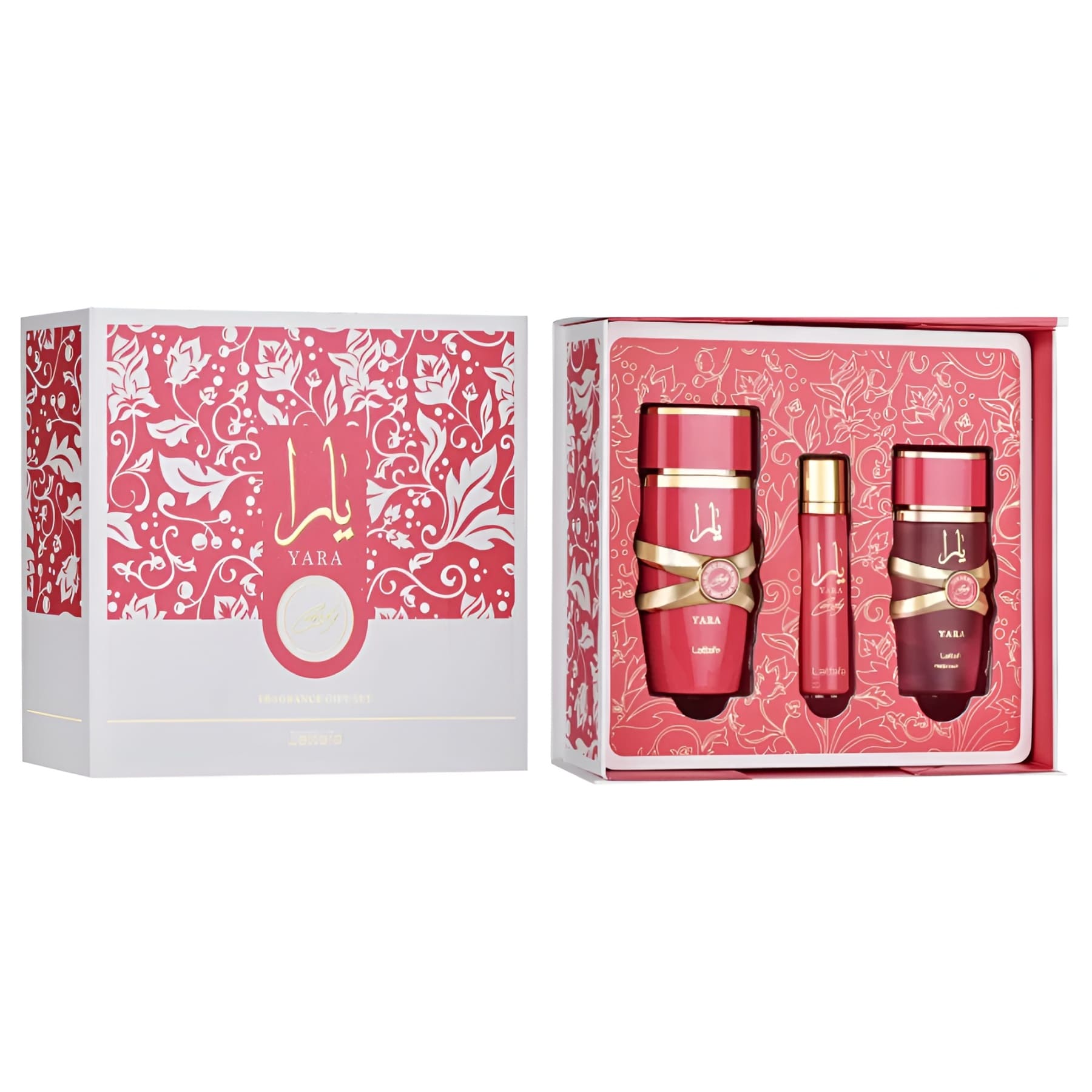 Lattafa Yara Candy Gift Set pentru Femei – EDP 100 ml + EDP 12 ml + Hair Mist 50 ml