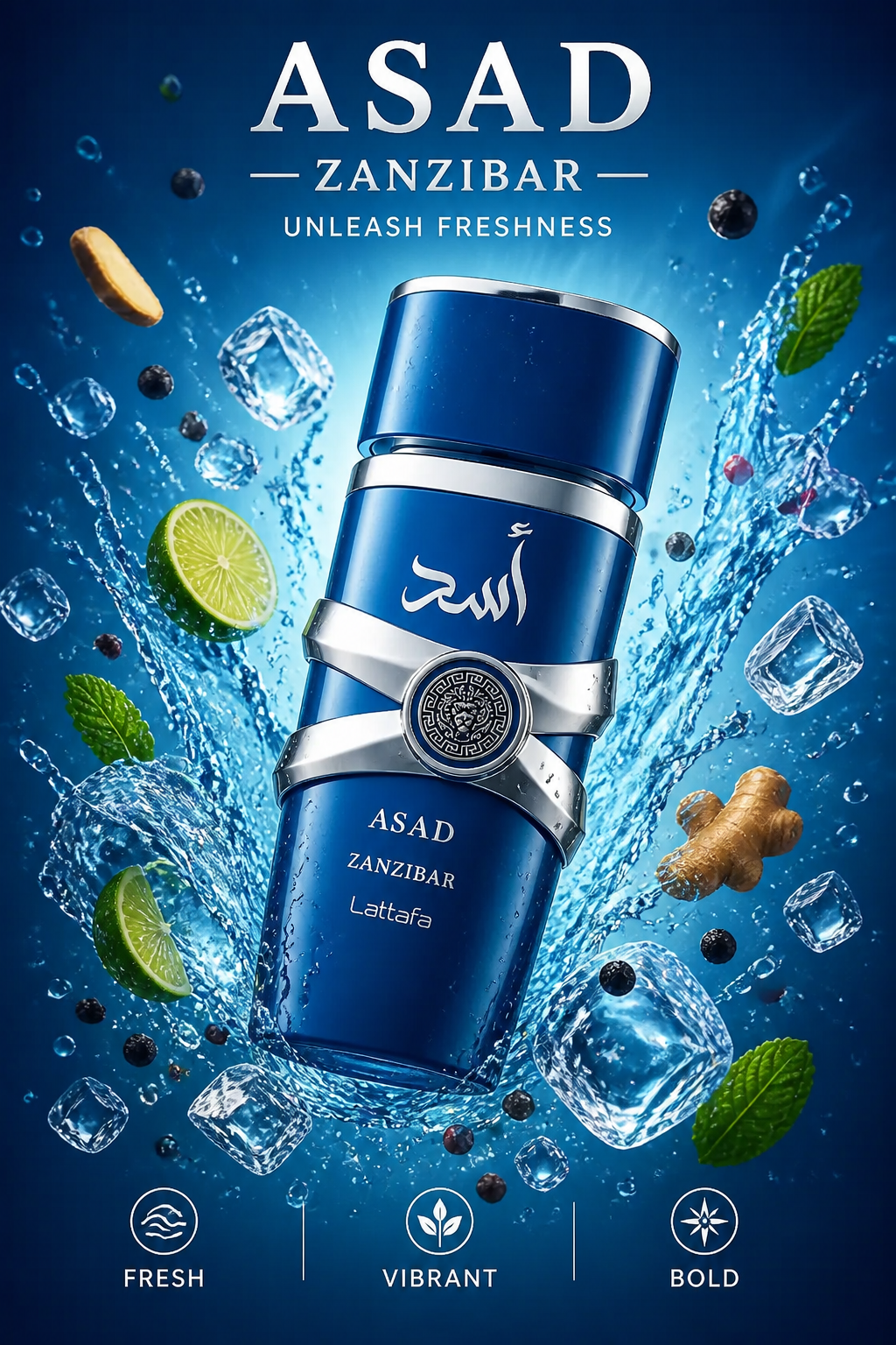 Lattafa Asad Zanzibar Eau de Parfum pentru Bărbați 100 ml