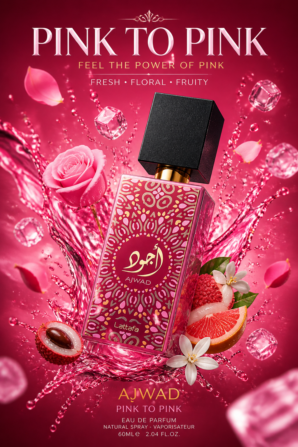 Lattafa Ajwad Pink To Pink Eau de Parfum Unisex 100 ml