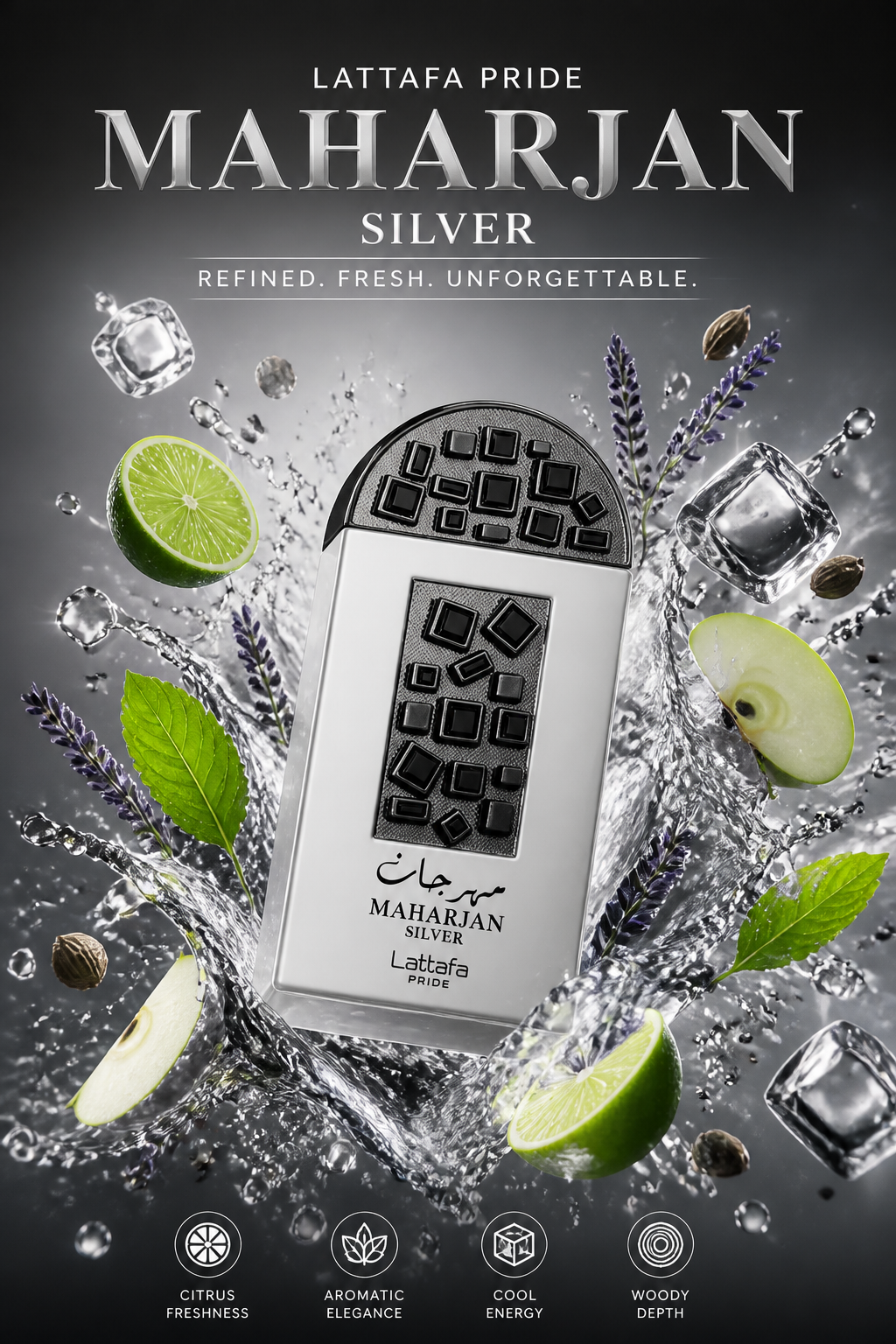 Lattafa Pride Maharjan Silver Eau de Parfum Unisex 100 ml