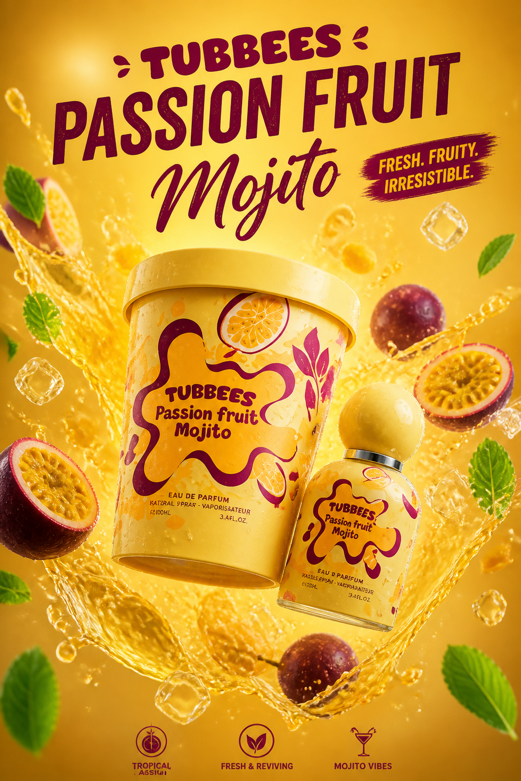 Tubbees Passion Fruit Mojito Eau de Parfum Unisex 50 ml