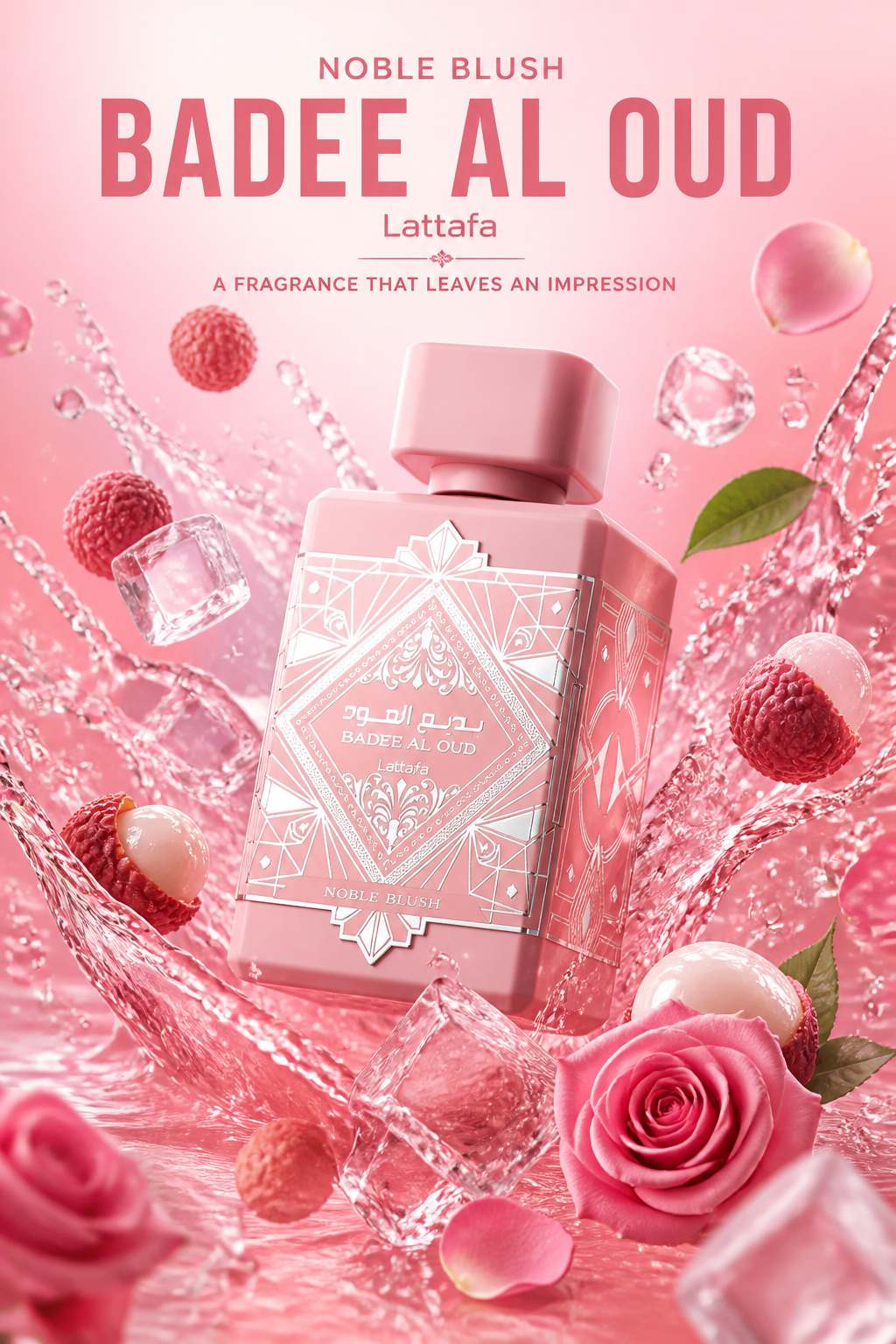 Lattafa Bade'e Al Oud Noble Blush Eau de Parfum pentru Femei 100 ml