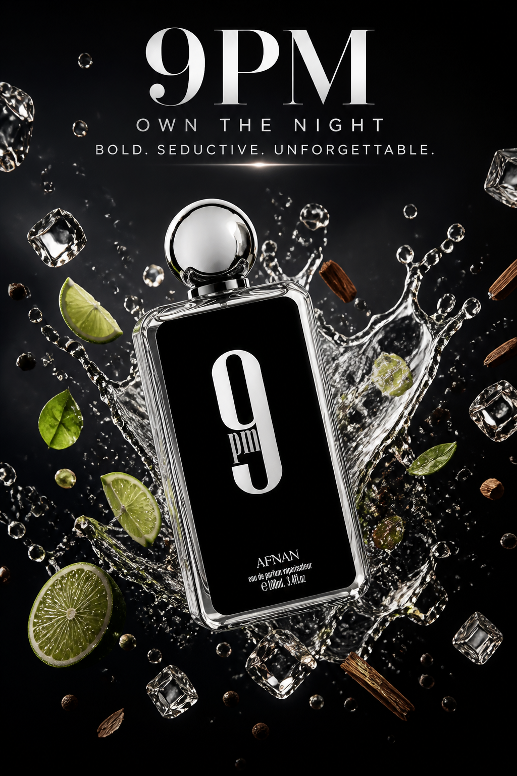 Afnan 9 PM Eau de Parfum pentru Bărbați 100 ml