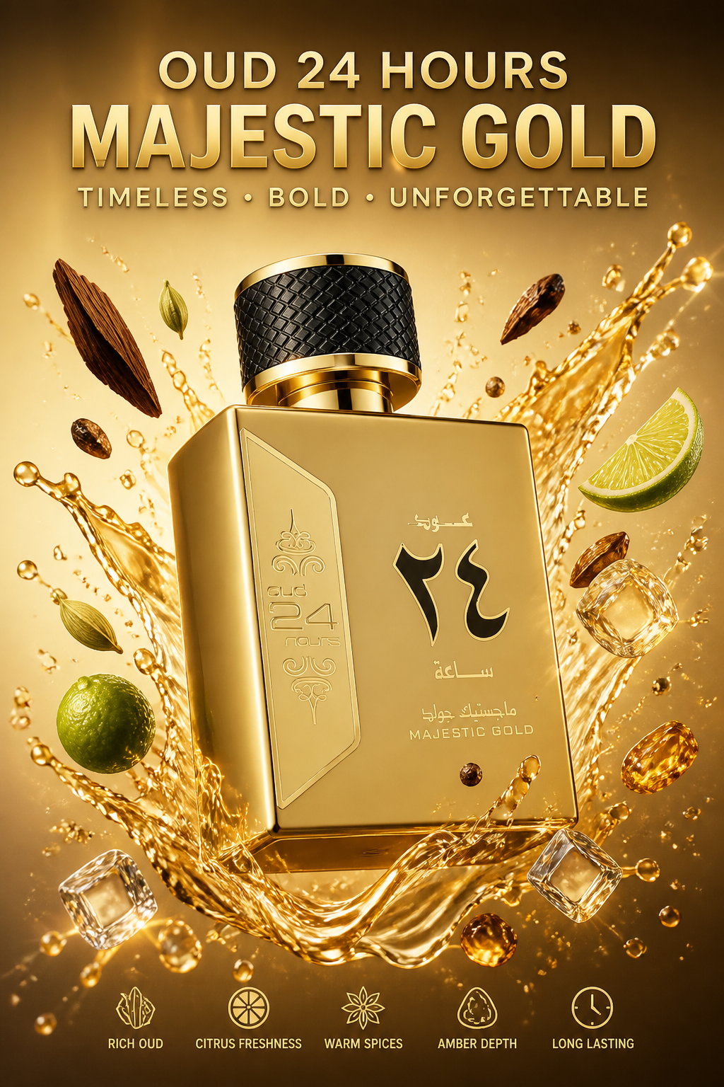 Ard Al Zaafaran Oud 24 Hours Majestic Gold Eau de Parfum Unisex 100 ml