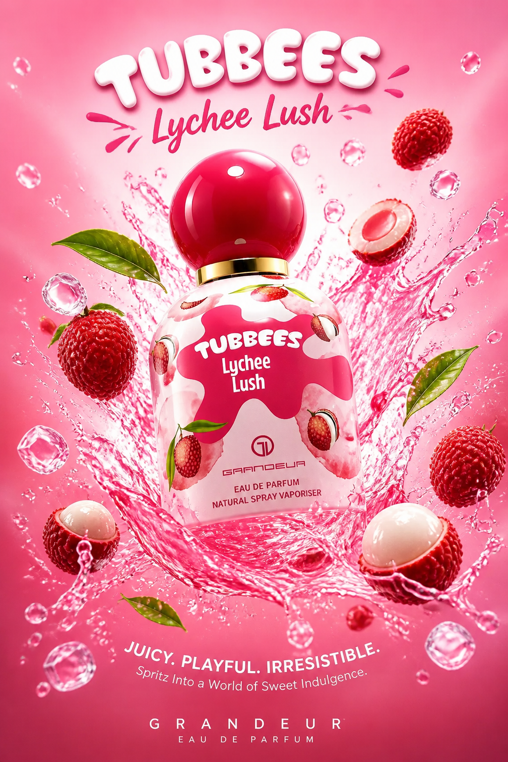 Grandeur Elite Tubbees Lychee Lush Eau de Parfum Unisex 50 ml