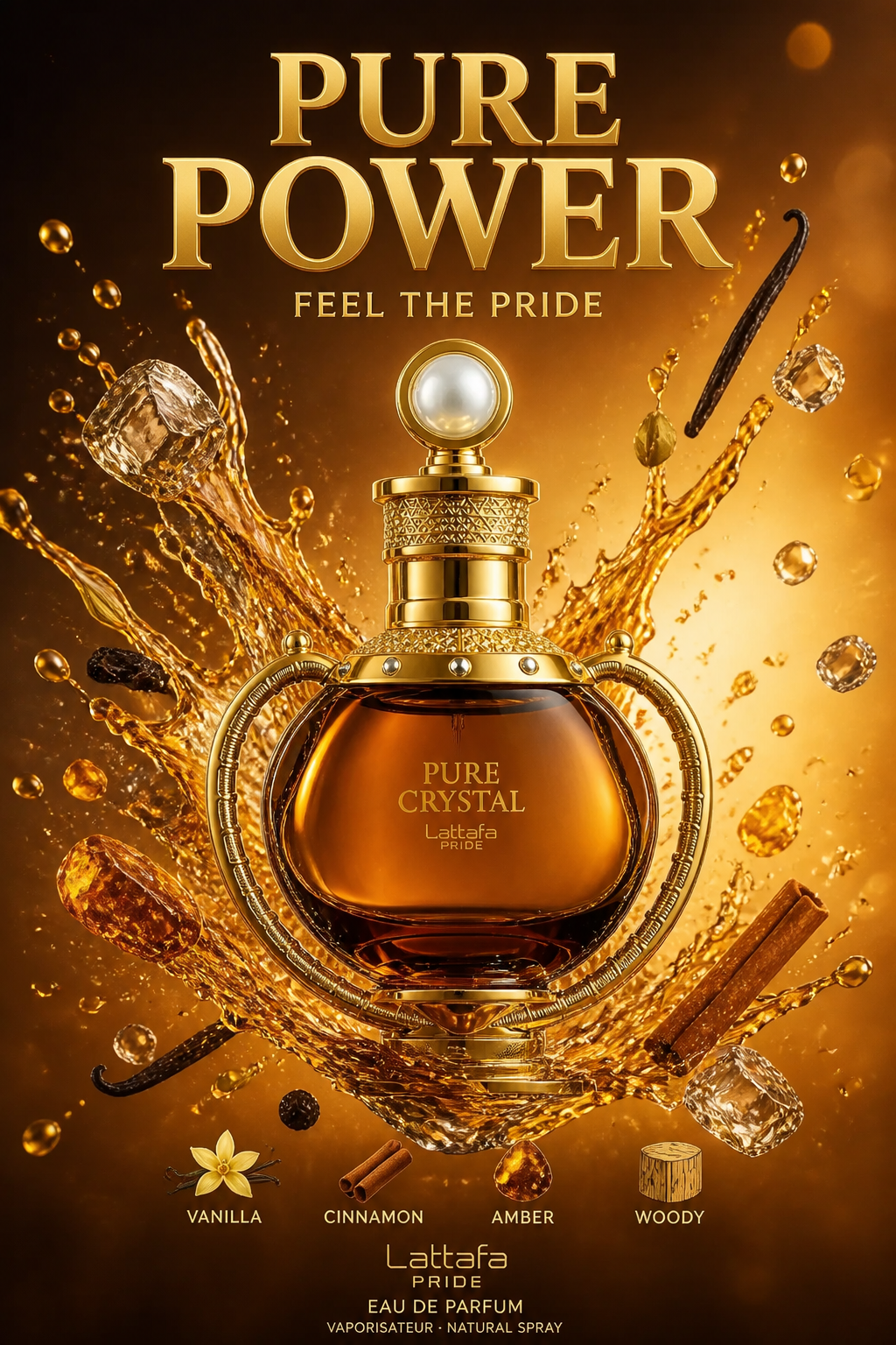 Lattafa Pure Crystal Eau de Parfum pentru Femei 100 ml