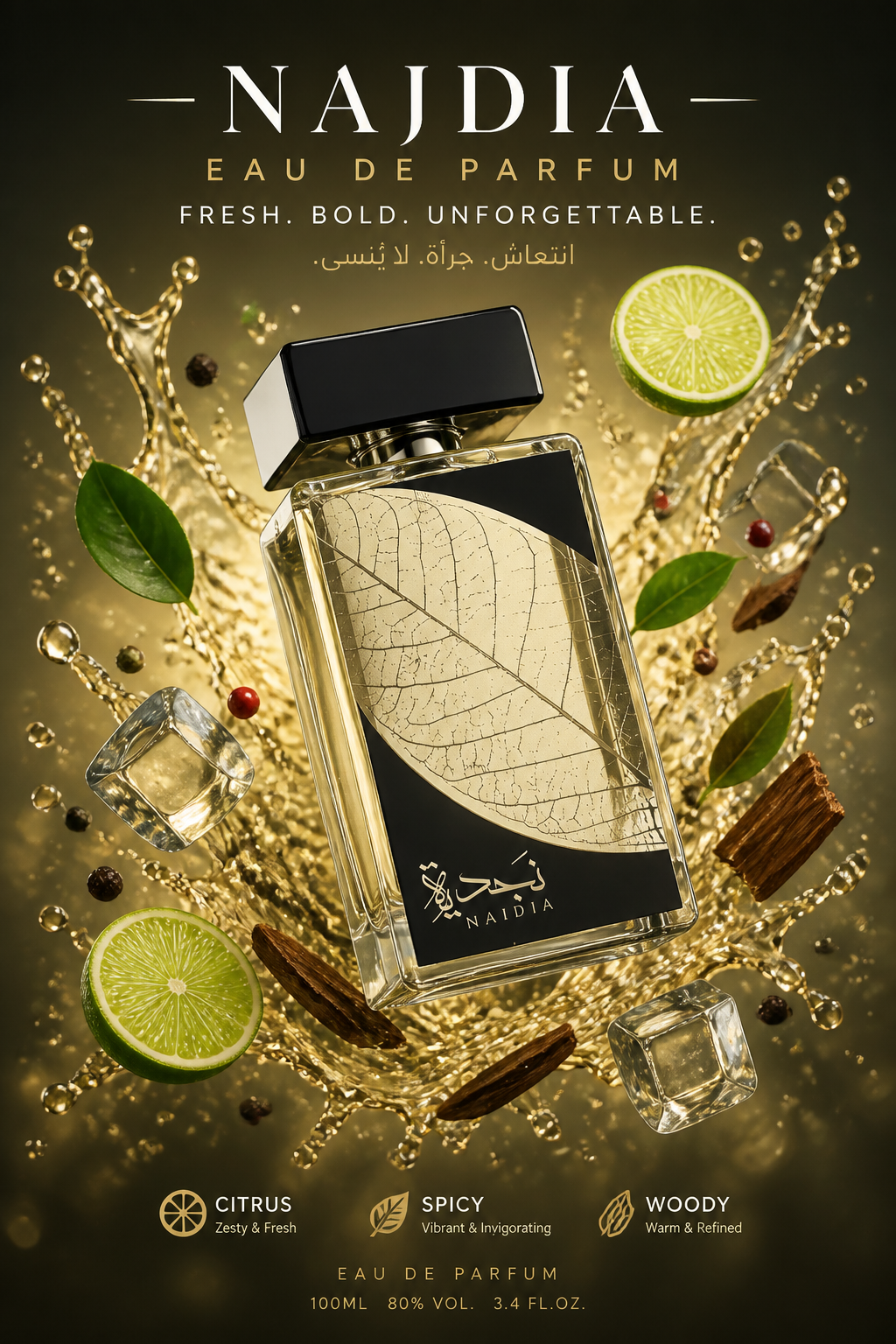 Set Lattafa Najdia Eau de Parfum pentru Barbati 100 ml + Deodorant