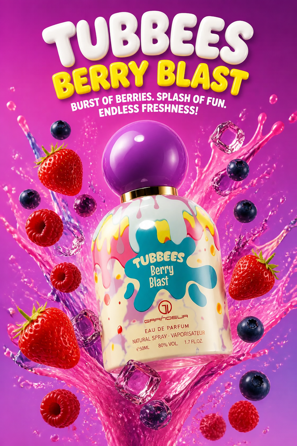Grandeur Tubbees Berry Blast Eau de Parfum Unisex 50 ml
