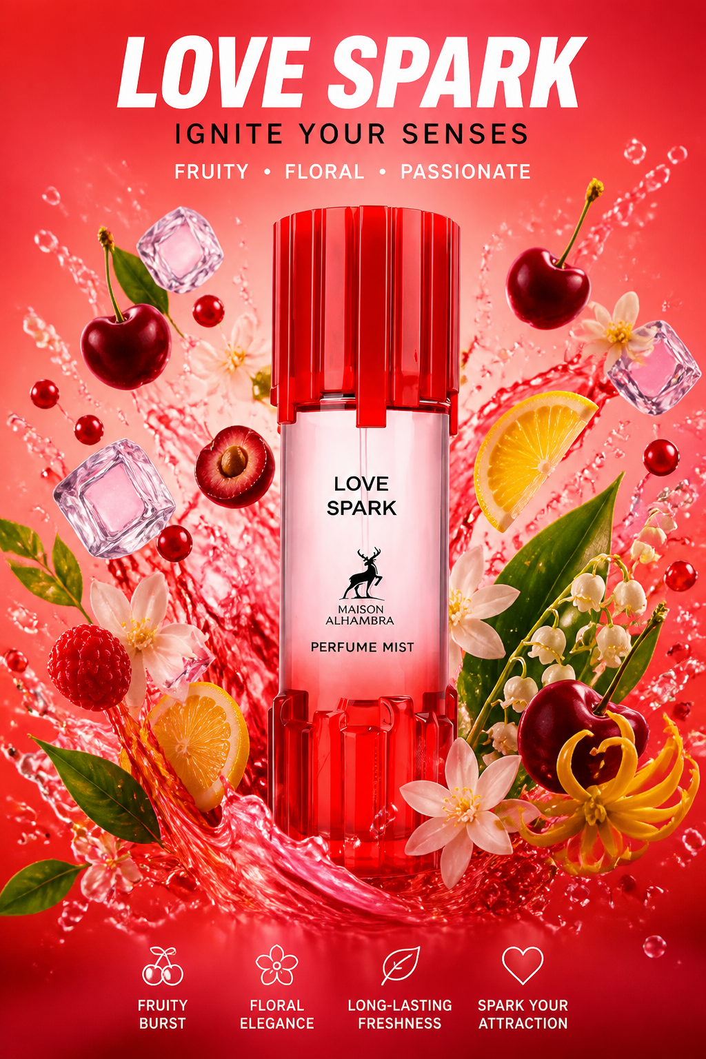 Body Mist Maison Alhambra Love Spark pentru Femei 250 ml