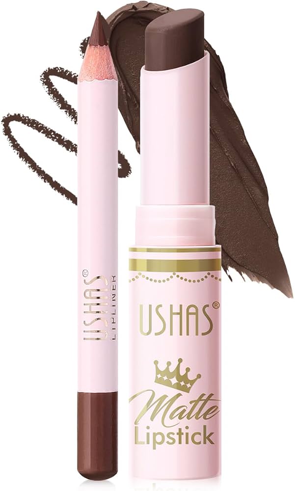 Ushas Matte Lips – Ruj Mat + Creion de Buze 2 în 1 Y17