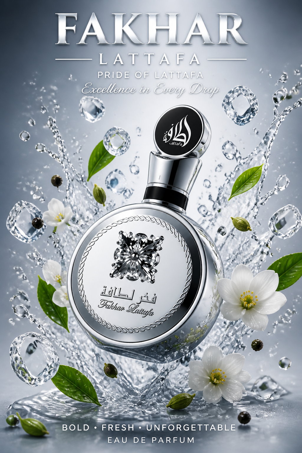Lattafa Fakhar Platinum Eau de Parfum pentru Bărbați 100 ml