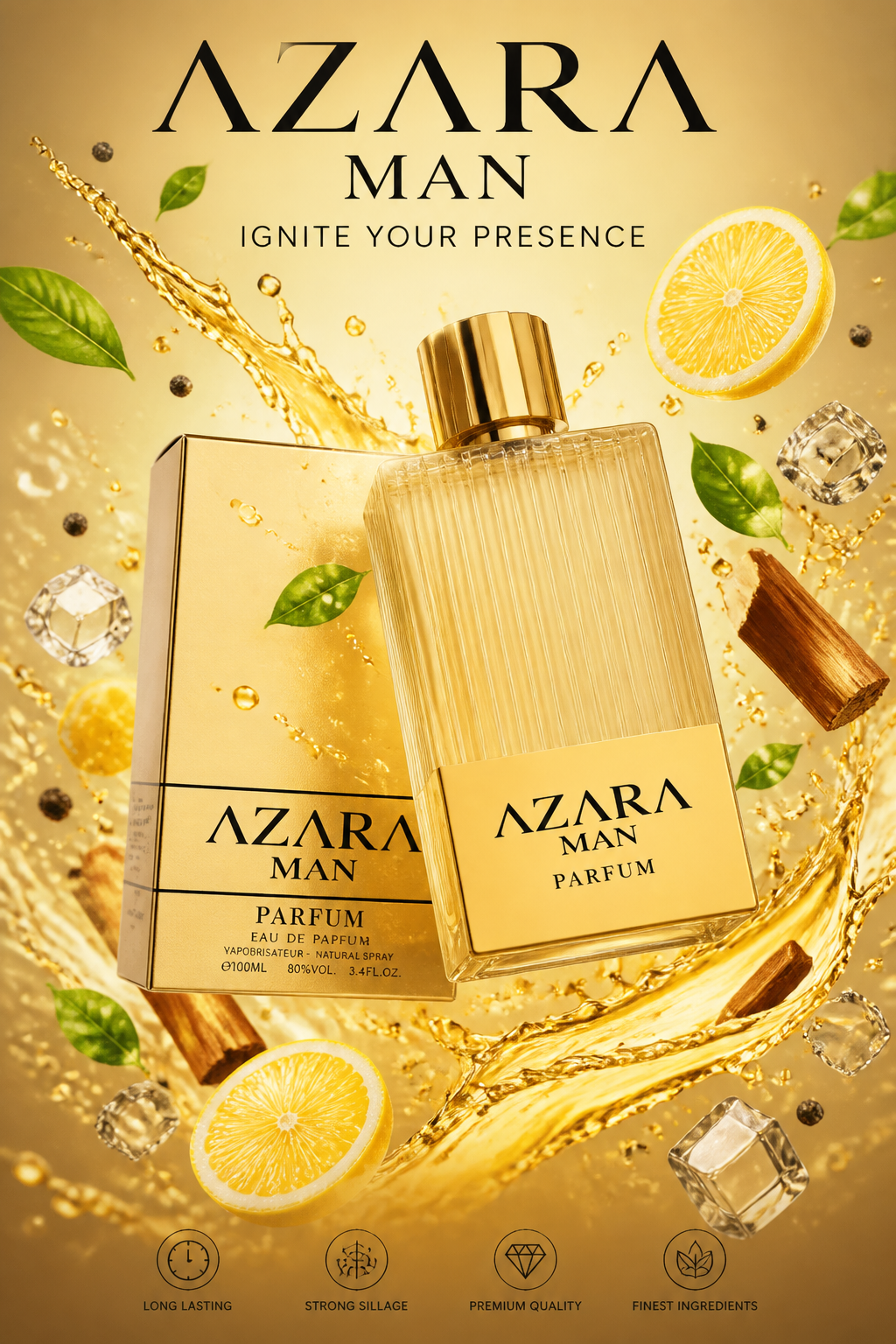Fragrance World Azara Man Eau de Parfum pentru Bărbați 100 ml