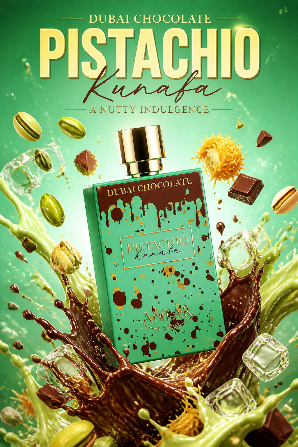 Anfar 1950 Pistachio Kunafa Dubai Chocolate Extrait de Parfum Unisex 80 ml