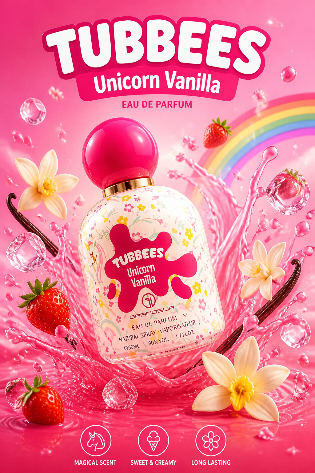 Grandeur Elite Tubbees Unicorn Vanilla Eau de Parfum Unisex 50 ml