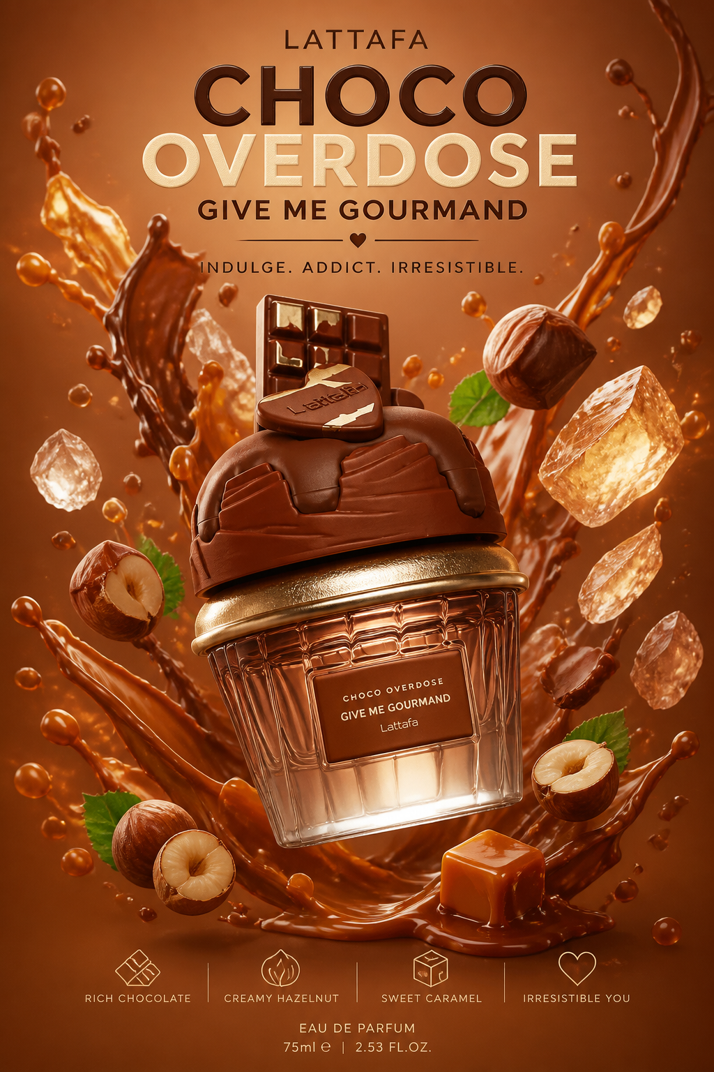 Lattafa Choco Overdose Give Me Gourmand Eau de Parfum Unisex 75 ml