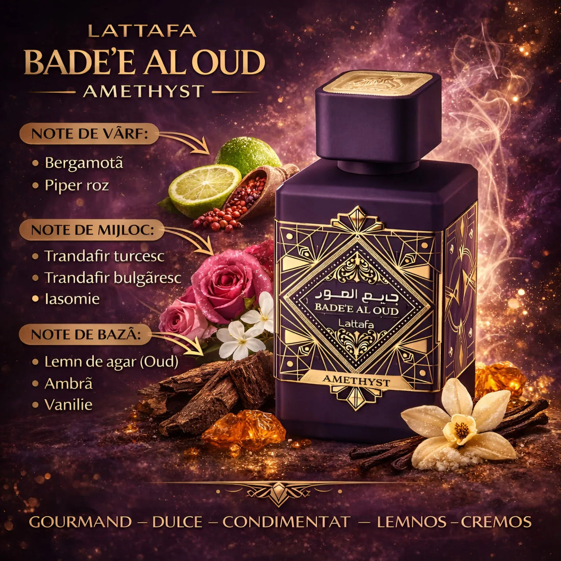 Lattafa Bade'e Al Oud Amethyst Eau de Parfum Unisex 100 ml
