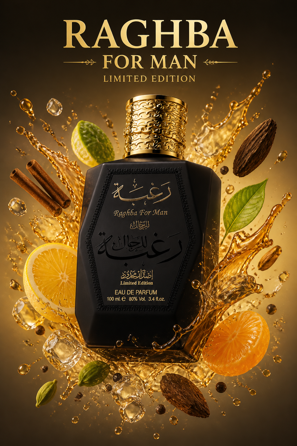 Set Lattafa Raghba For Man Eau de Parfum 100 ml + Deodorant