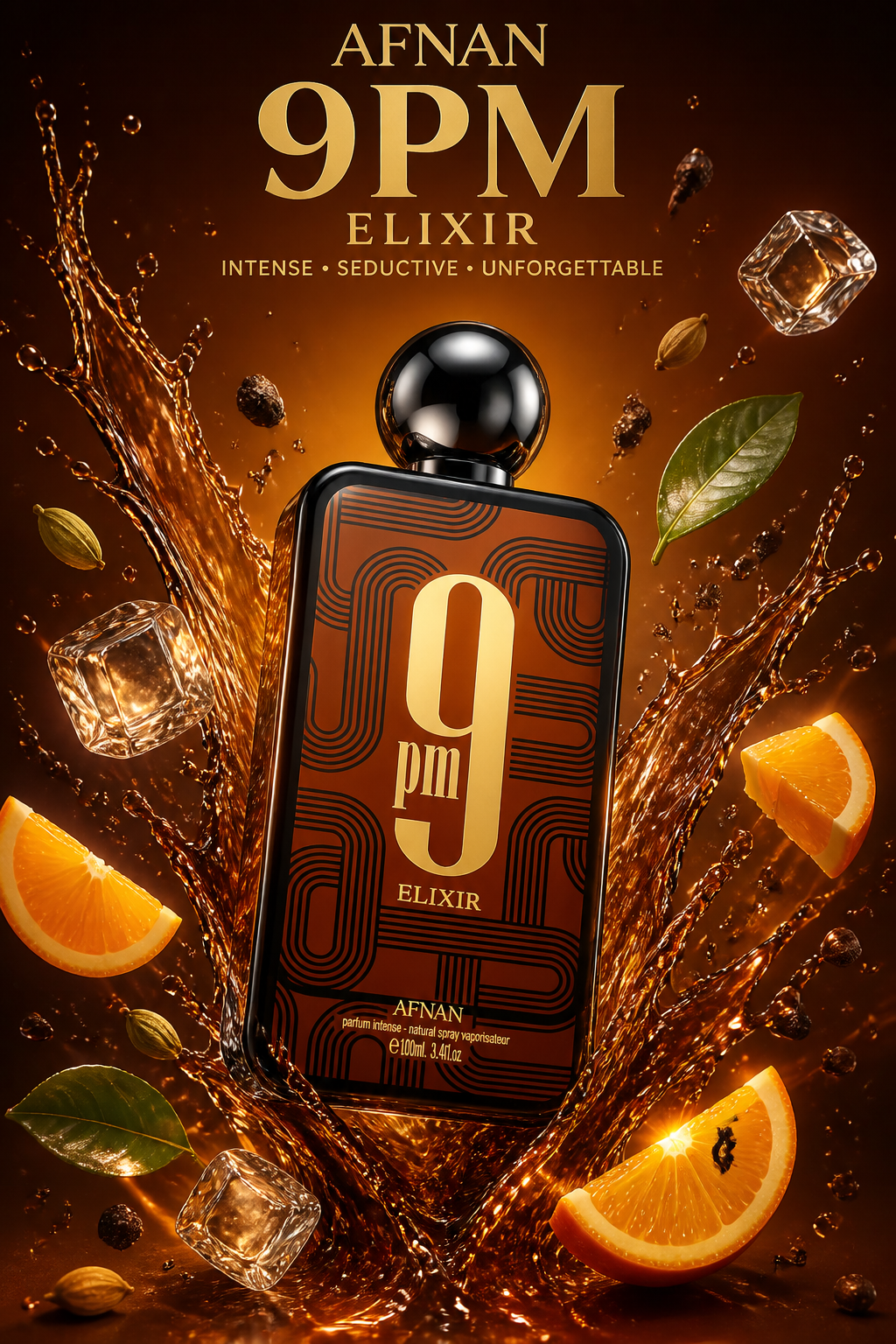 Afnan 9 PM Elixir Extrait de Parfum Unisex 100 ml