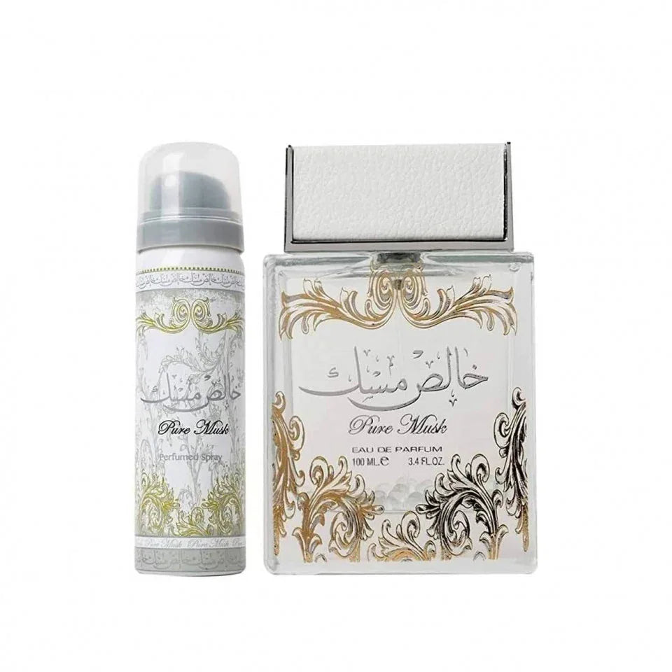 Set Lattafa Pure Musk Eau de Parfum 100 ml + Deodorant Spray 50 ml