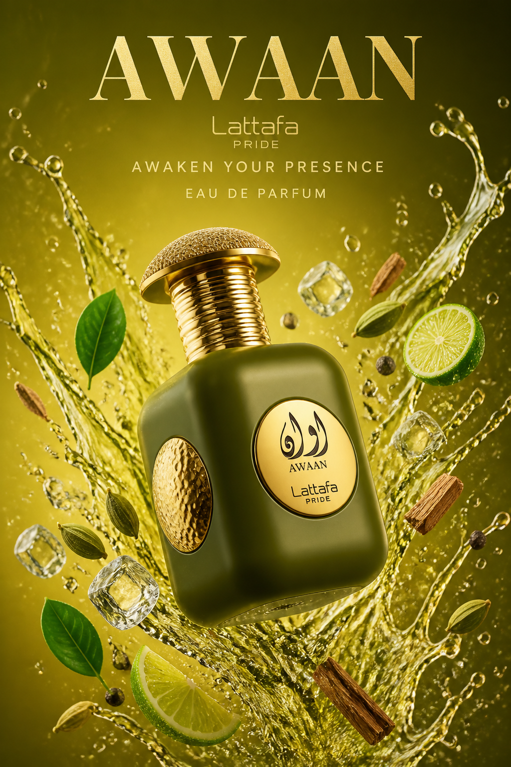 Lattafa Pride Awaan Gold Eau de Parfum pentru Femei 100 ml