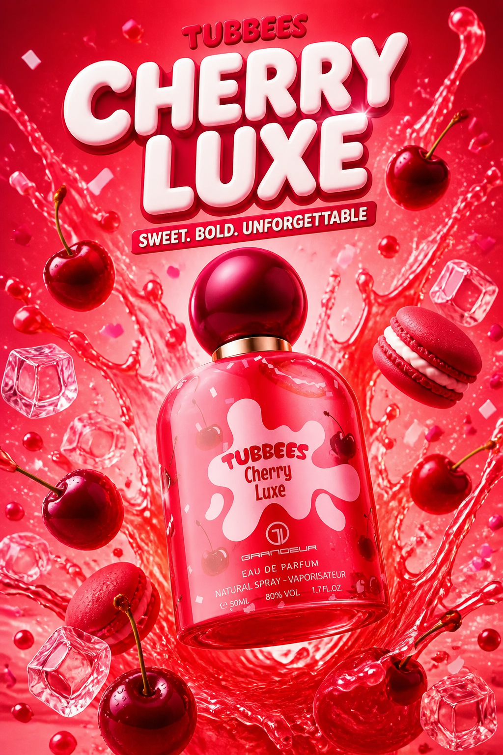 Grandeur Elite Tubbees Cherry Luxe Eau de Parfum Unisex 50 ml