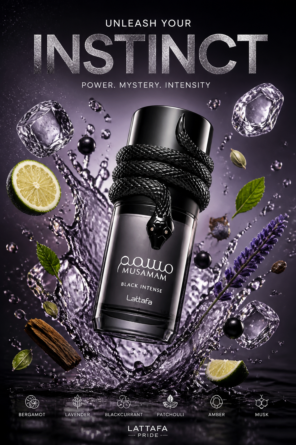 Lattafa Musamam Black Intense Eau de Parfum pentru Bărbați 100 ml