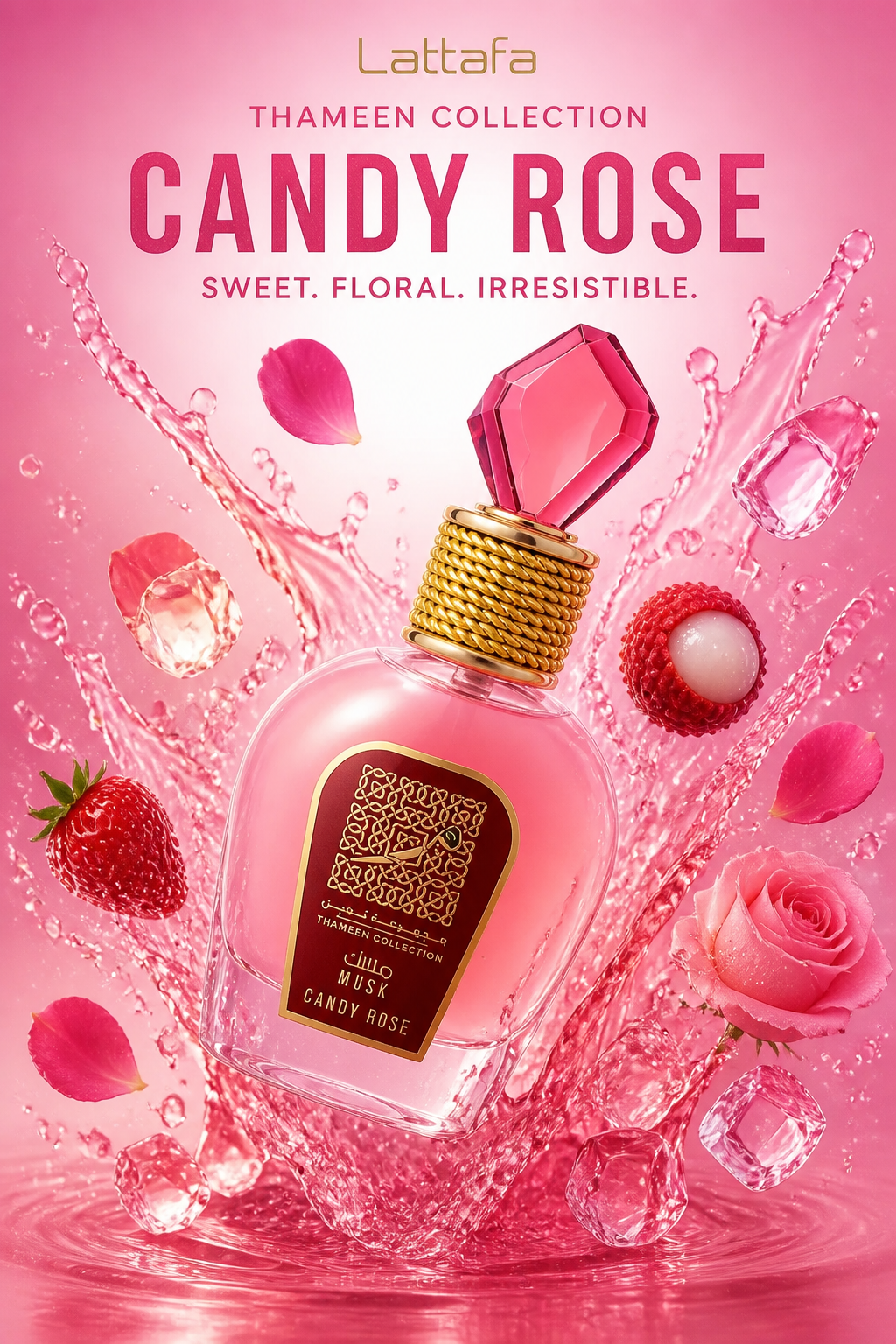 Lattafa Candy Rose Eau de Parfum pentru Femei 100 ml