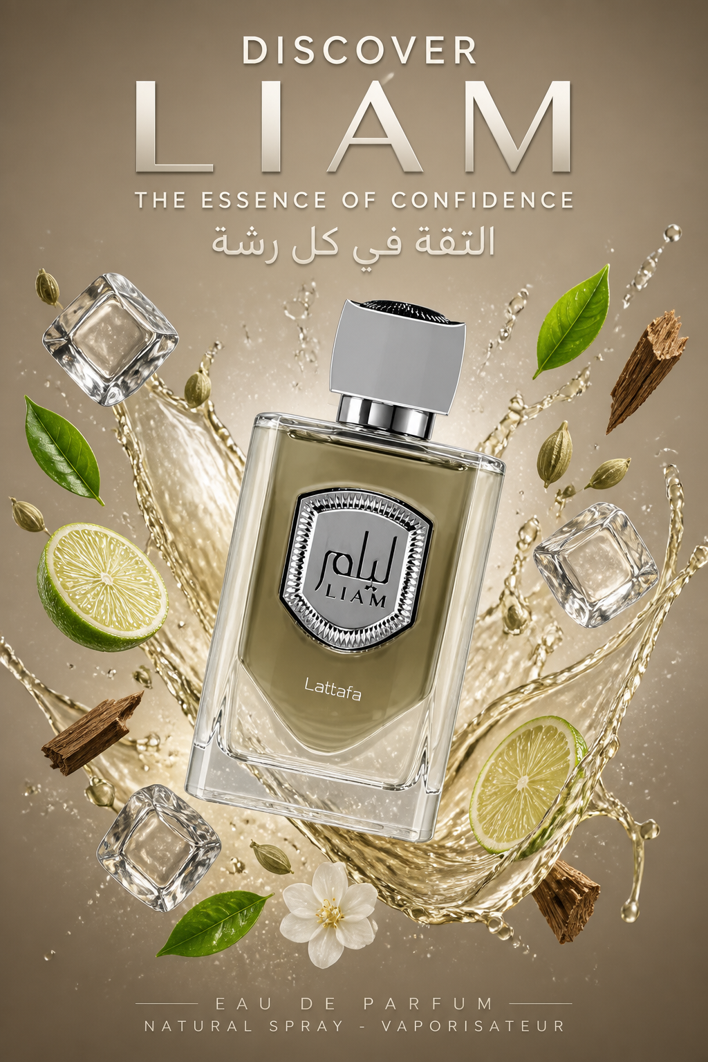 Lattafa Liam Grey Eau de Parfum Unisex 100 ml