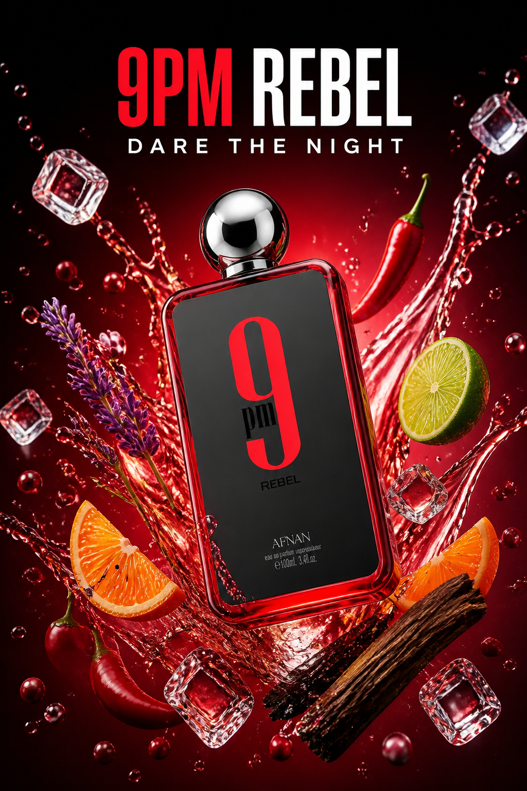 Afnan 9 PM Rebel Eau de Parfum Unisex 100 ml