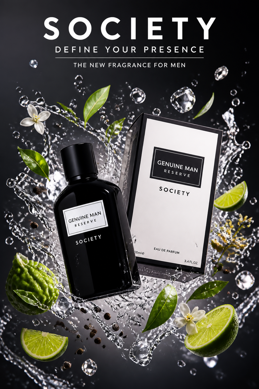 Fragrance World Genuine Man Giovany Society Eau de Parfum pentru Bărbați 100 ml