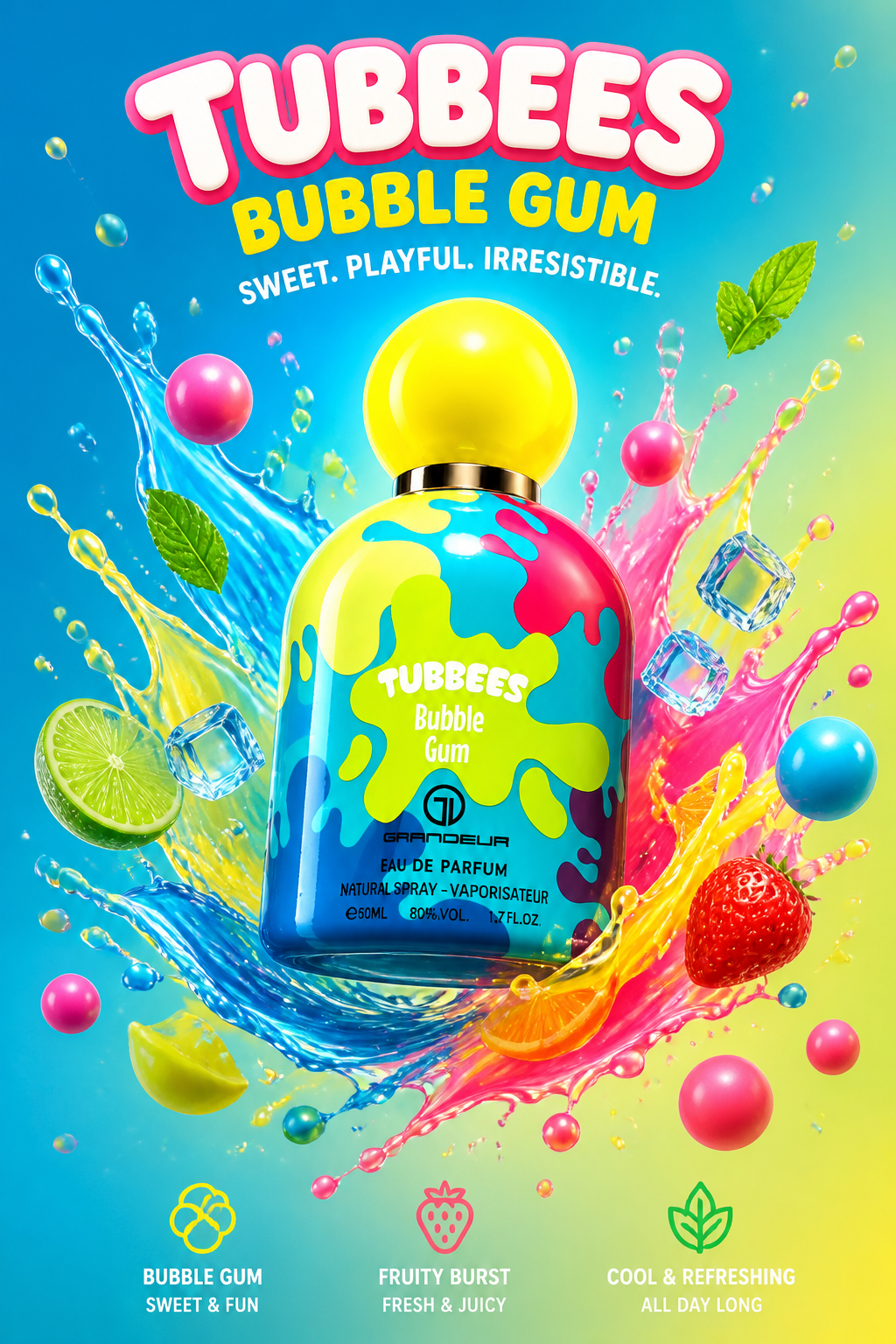 Tubbees Bubble Gum Eau de Parfum Unisex 50 ml