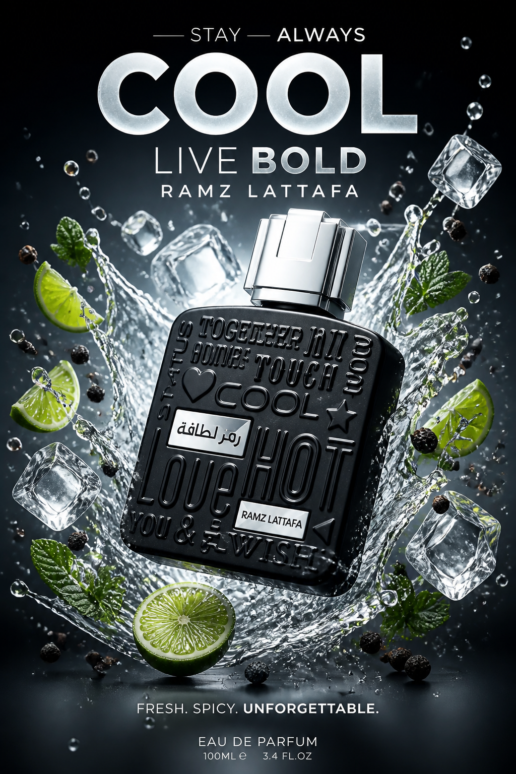 Lattafa Ramz Silver Eau de Parfum pentru Bărbați 100 ml