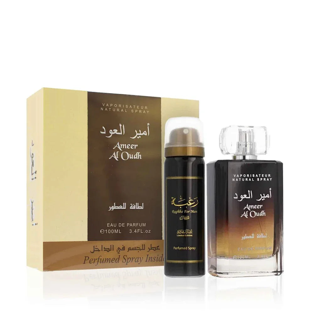 Set Lattafa Ameer Al Oudh Eau de Parfum Unisex 100 ml + Deodorant Spray 50 ml